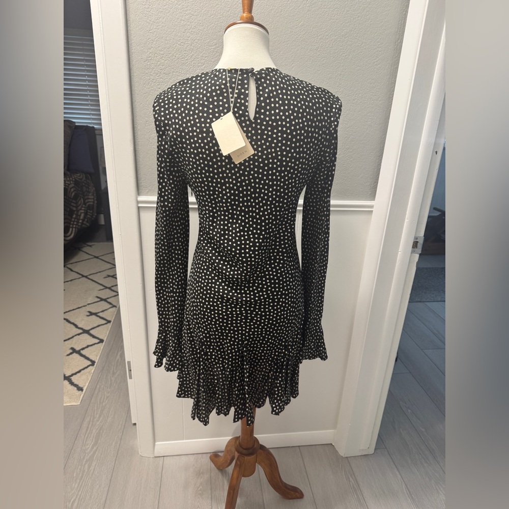NWT Doen Narcisse Elegant Black Polka Dot Dress Size M - Picture 8 of 10